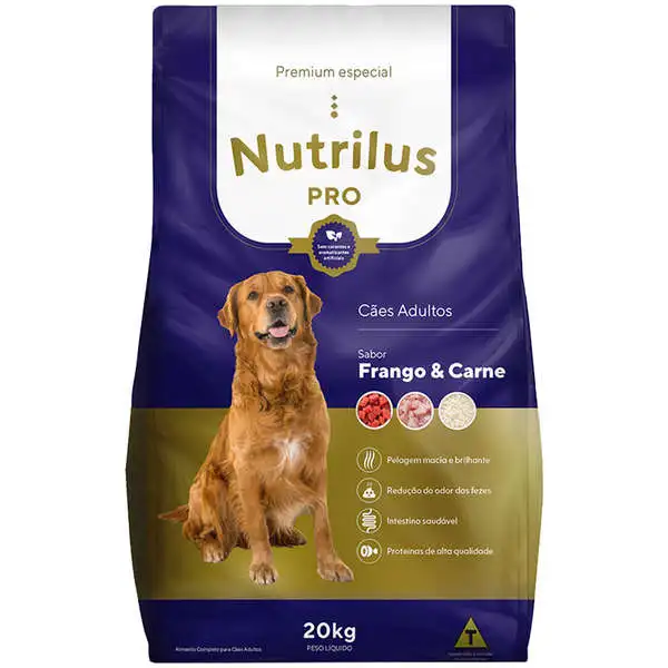 Ração Seca Nutrilus Pro+ Frango & Carne para Cães Adultos - 20Kg - promoções.pet